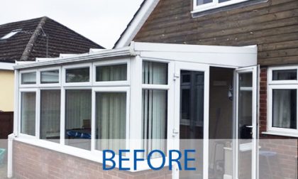 Conservatory roof BEFORE Eastleigh